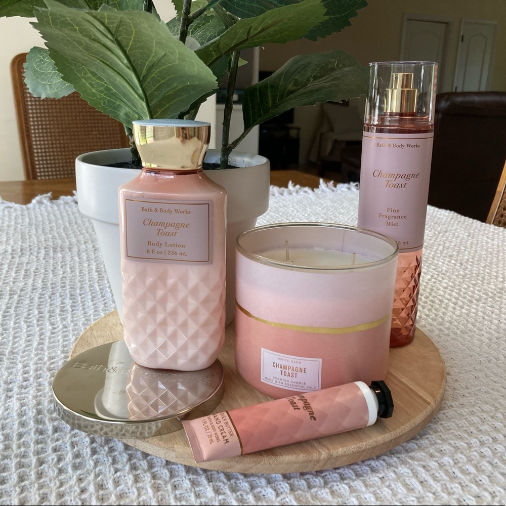 BBW Pink Champagne Toast Gift Set Bundle